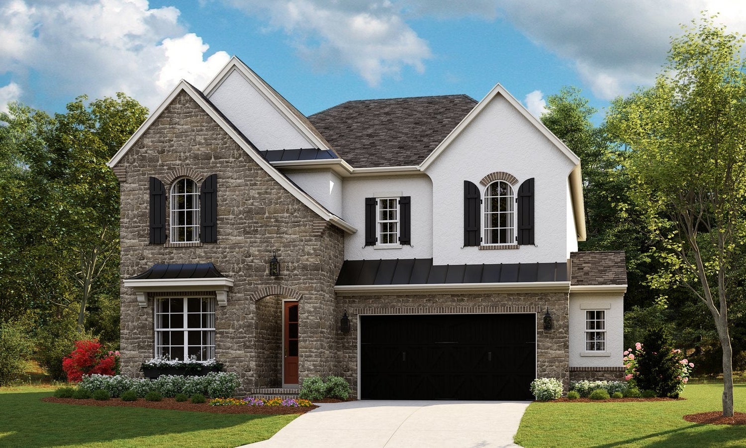 Coronado - French Cottage (c). 3,623sf New Home in Charlotte, NC