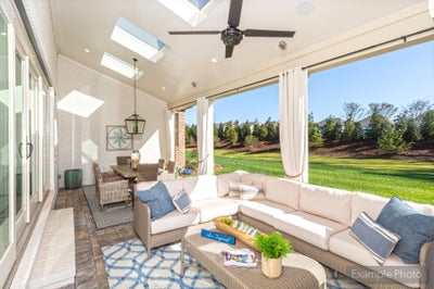 Covered Outdoor Living Sample. New Home in Huntersville, NC