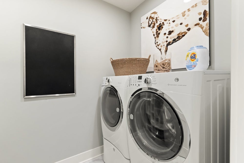 Upstairs Laundry Room Sample. New Home in Huntersville, NC