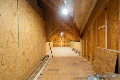 Unfinished Storage Sample. New Home in Davidson, NC