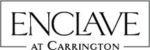 Enclave at Carrington logo with black text on white background