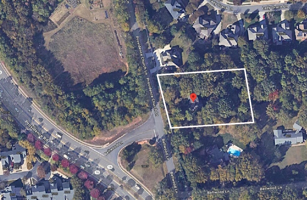 Providence Church Lane Aerial View. 1.092 Lot for Sale in Charlotte, NC
