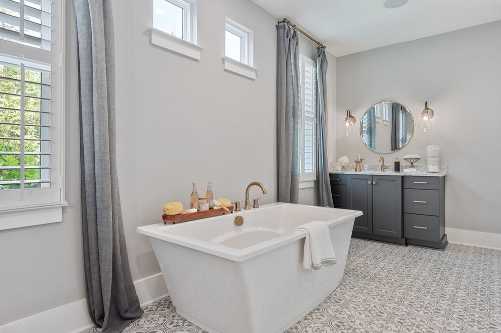 Owner's Bath Sample. New Home in Davidson, NC