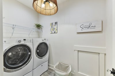 Upstairs Laundry Sample. 3,492sf New Home in Fort Mill, SC