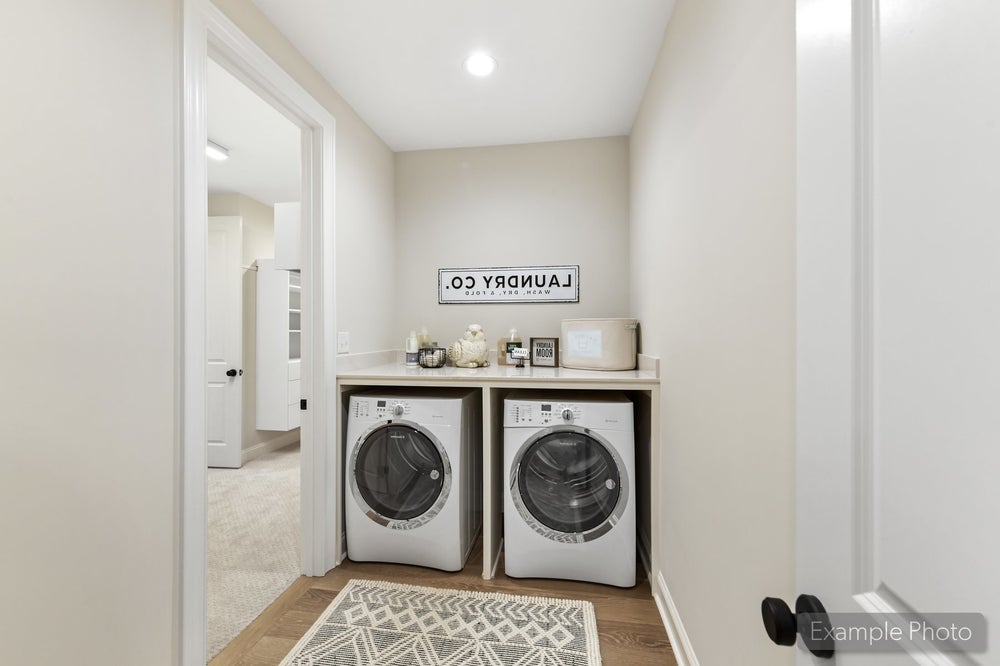 Lower Level Laundry Room Sample. New Home in Clover, SC