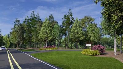 Weddington Grove Entrance Rendering from Forest Lawn. Weddington, NC New Homes