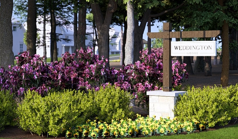 Weddington Grove Entrance Rendering. New Homes in Weddington, NC
