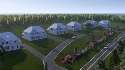 Davidson Retreat Rendering w/Lot 1 Indicated on the Left. Davidson, NC 1.072 Lot for Sale
