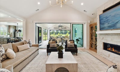 Great room opens to expansive Outdoor Living. 8108 Farm Crossing Lane, Huntersville, NC