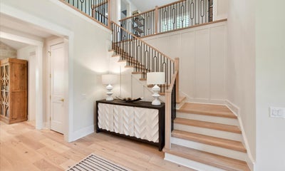 Beautiful Staircase leads to the expansive upstairs. 4,777sf New Home in Huntersville, NC