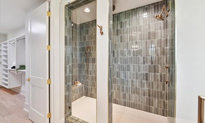 Primary Walk-in Shower. 4br New Home in Huntersville, NC