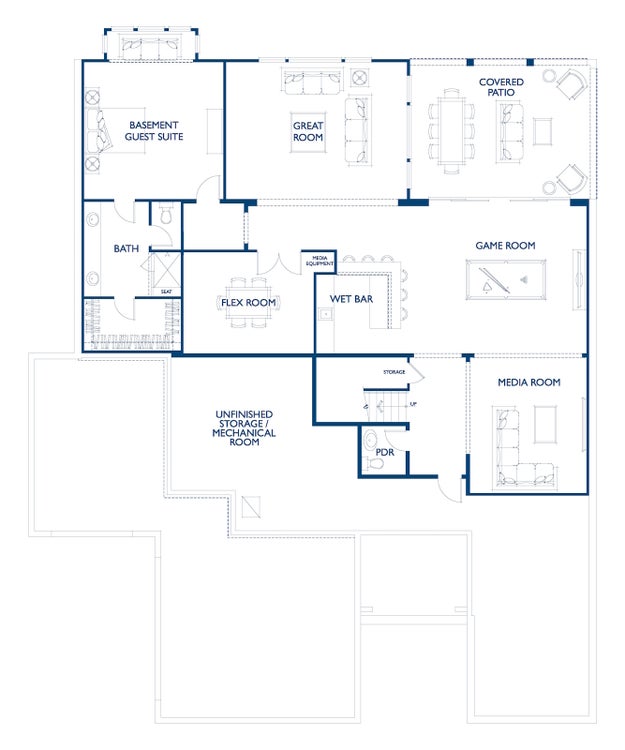 Arden Mill 23 Basement Level. 5,098sf New Home in Fort Mill, SC