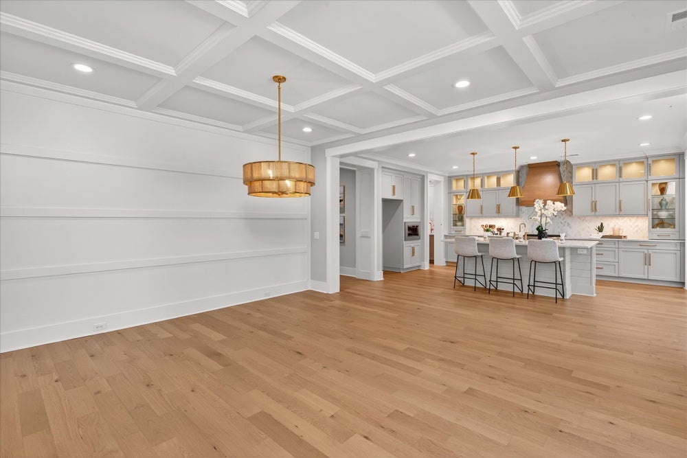 Beautiful wall treatment in the Dining Area. 5br New Home in Huntersville, NC