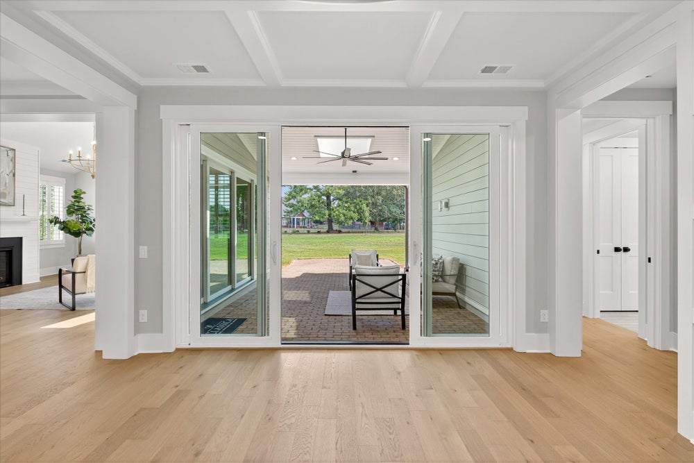 Dining opens into outdoor living. Huntersville, NC New Home