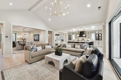 Great Room Sample featuring the Multi-Slide Stacking Door Custom Option. 3,776sf New Home