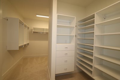 Primary Closet Options. 3,949sf New Home in Davidson, NC